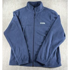 Columbia Sportswear Blue Full Zip Warm Fleece Jacket Men's Size L Outdoor Hiking